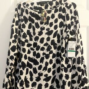 Karen Kane Black and White Skater Skirt